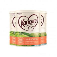 【新西兰直邮包邮】Karicare 可瑞康 婴幼儿奶粉普通装1段 900克x3罐/箱（0-6个月）【收件人身份证必须上传】【新疆、西藏、内蒙古、青海、宁夏、海南、甘肃，需加收运费】